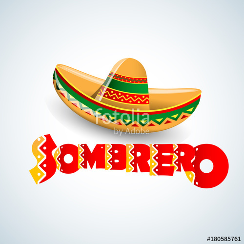500x500 Sombrero Hat Vector Illustration Mexican Hat On White Background
