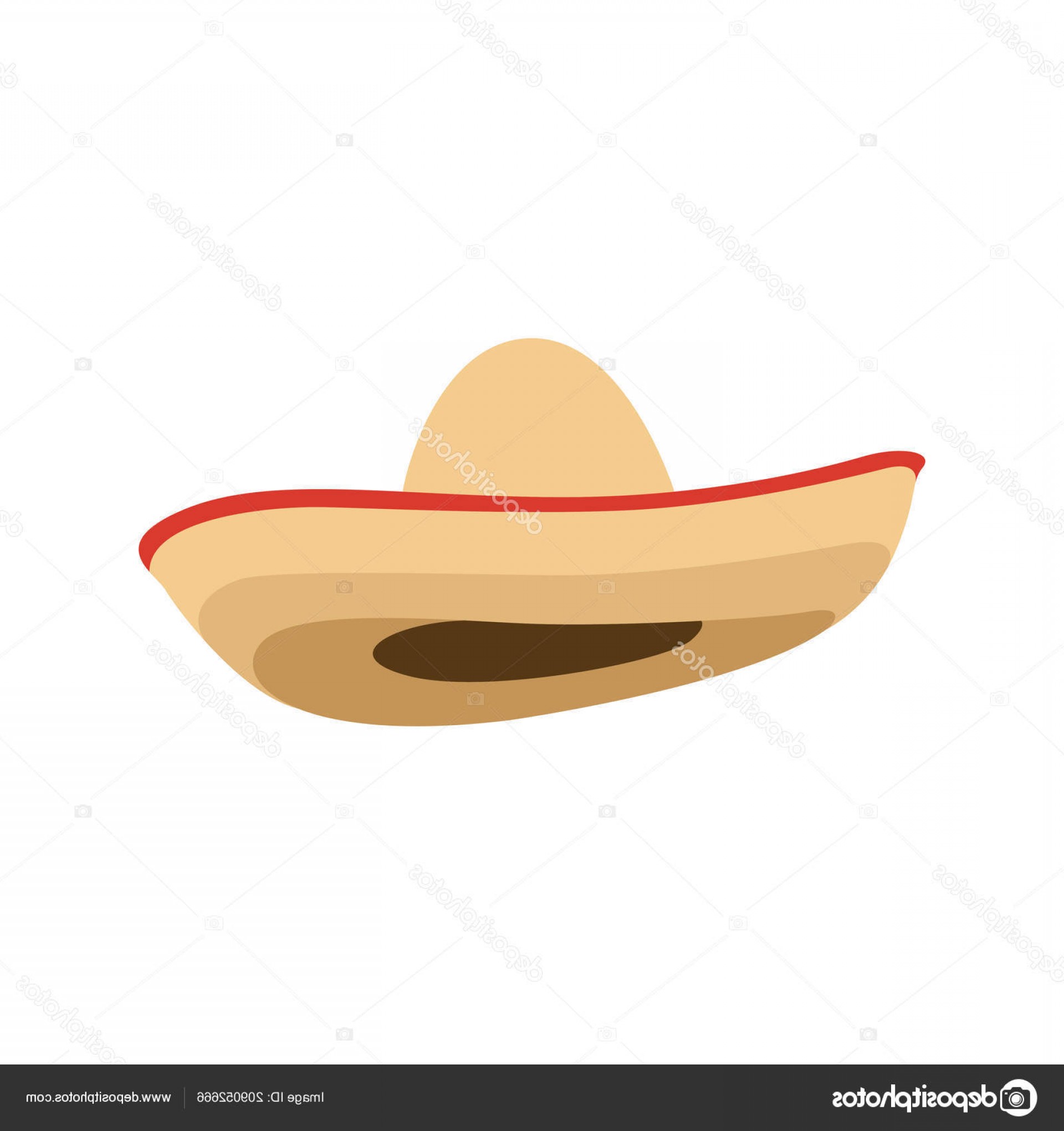 1920x2040 Stock Illustration Mexican Sombrero Vector Illustration Flat