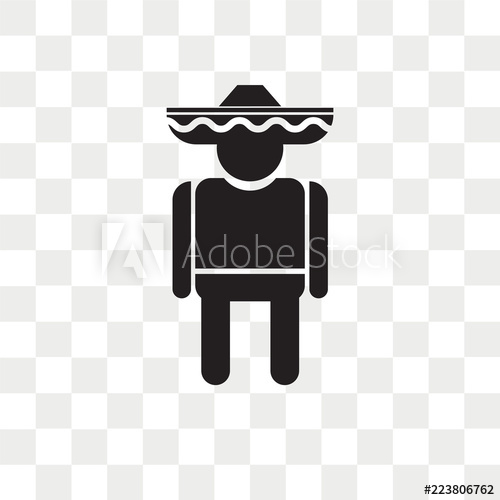 Mexican Man Vector Icon Isolated On Transparent Background 500x500 Mexican Man Vector Icon Isolated On Transparent Background