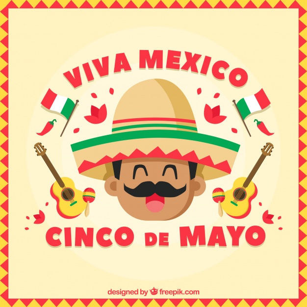 Cinco De Mayo Background With Mexican Man Vector Free Download 626x626 Cinco De Mayo Background With Mexican Man Vector Free Download