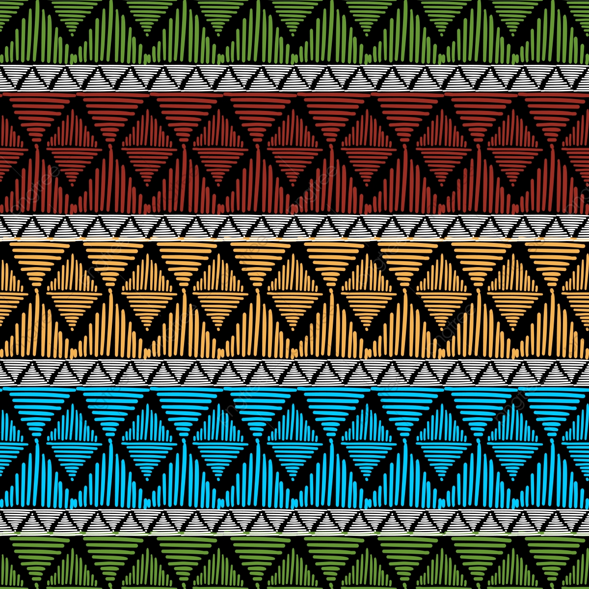 1200x1200 Hand Drawn Aztec Tribal Pattern Vector Native American Seamless
