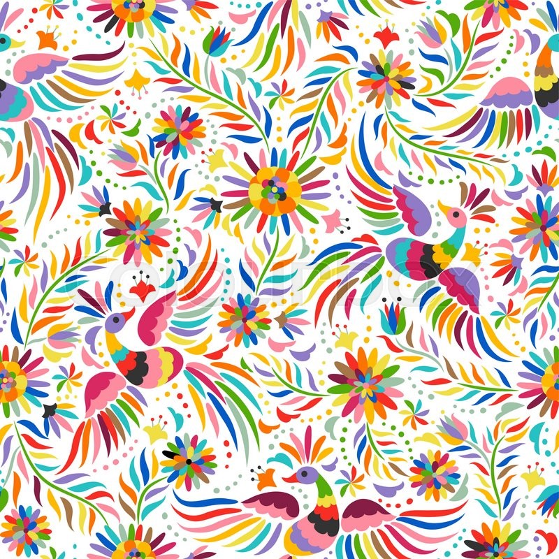 800x800 Mexican Embroidery Seamless Pattern Stock Vector Colourbox