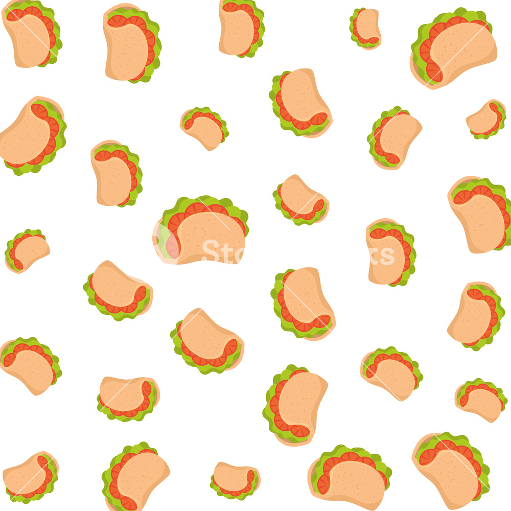 1000x1000 Tacos Mexican Food Pattern Vector Illustration Design Royalty Free