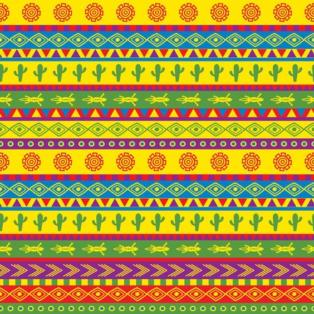 450x450 Vector Seamless Mexican Pattern In Bright Color Scheme Royalty