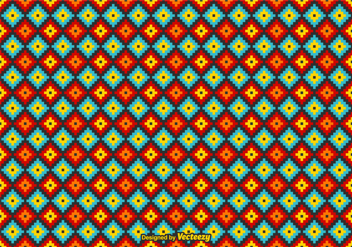 1400x980 Free Vector Mexican Huichol Pattern