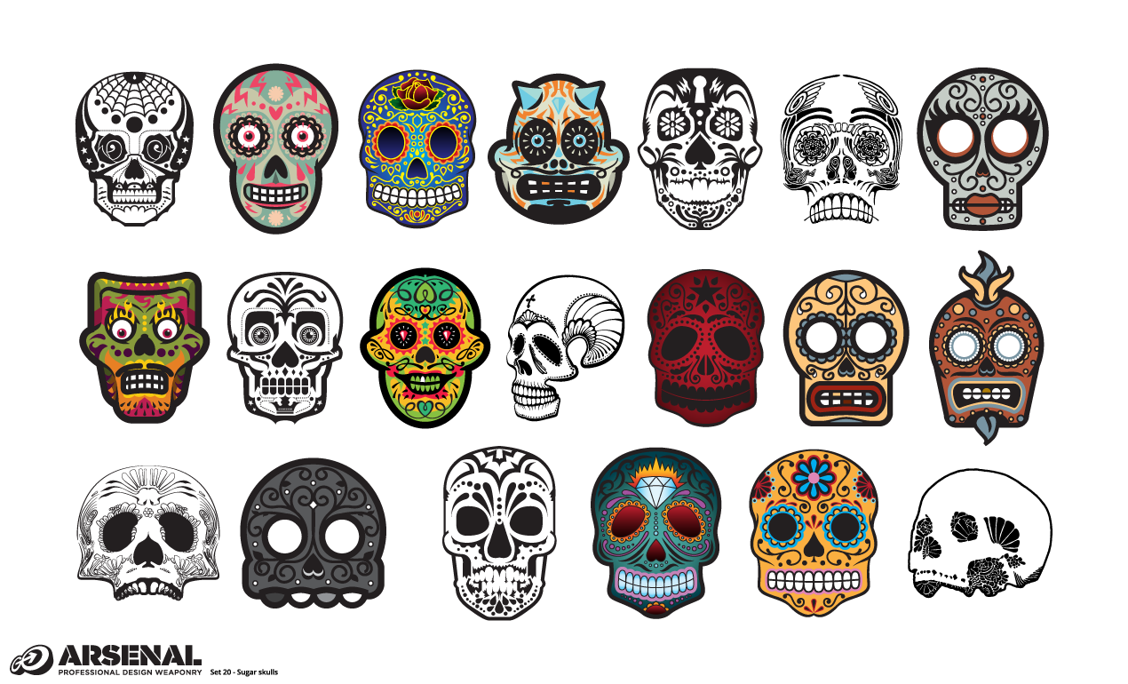 1270x770 Adobe Illustrator Skull Candy Mexican Sugar Skull