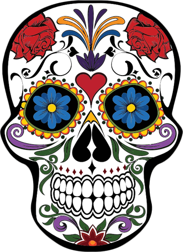 363x500 Floral Skull Vector Image Tattoos In Floral Skull, Skull