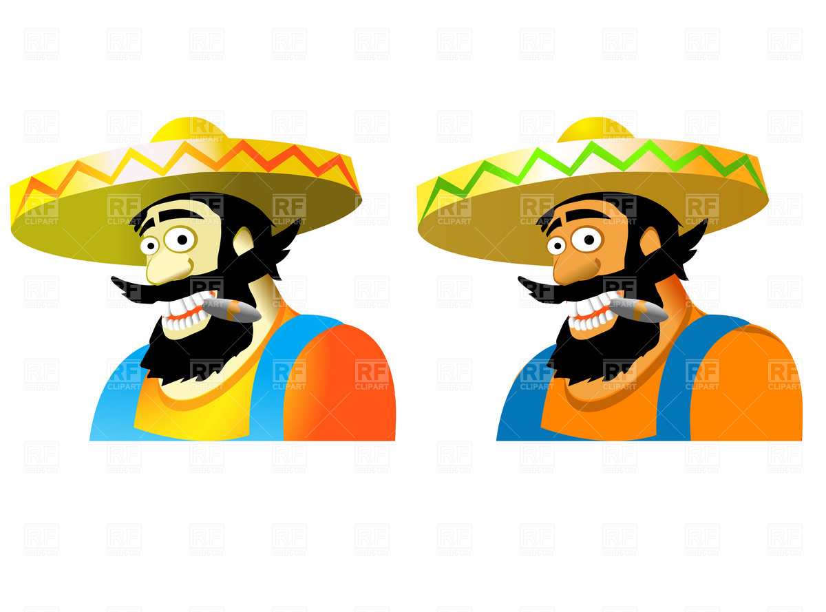 1200x889 Mexican In Sombrero Vector Image Of People Good