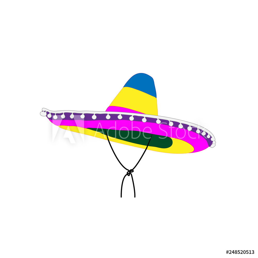 1000x1000 Photo Art Print Mexican Sombrero Vector Europosters
