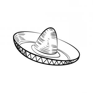 300x300 Traditional Mexican Sketch Sombrero Vector Hoodamathrun