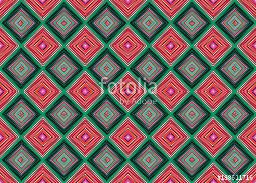500x358 Seamless Vector Geometrical Pattern With Rhombus, Squares Endless