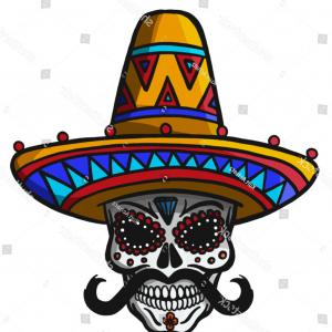 300x300 Hand Drawn Mexican Vector Sugar Skull Catchsplace