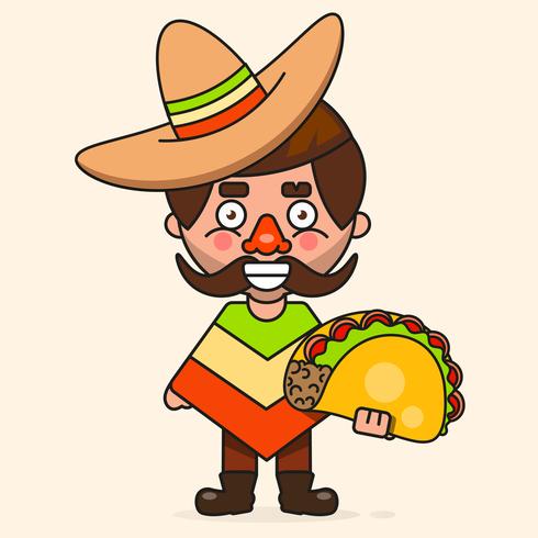 490x490 Icono Mexicano Caliente Retro Comida Fondo Del Vector