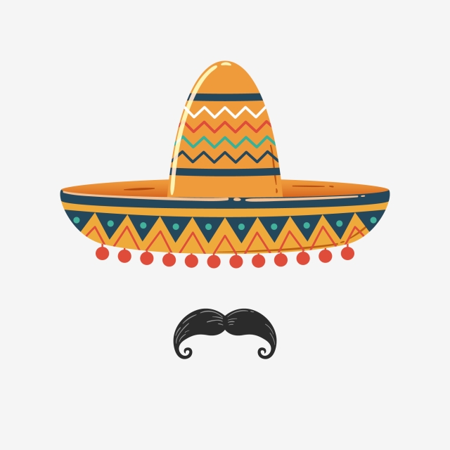 640x640 Sombrero De Bigote Mexicano, Accesorios, Borde Png Y