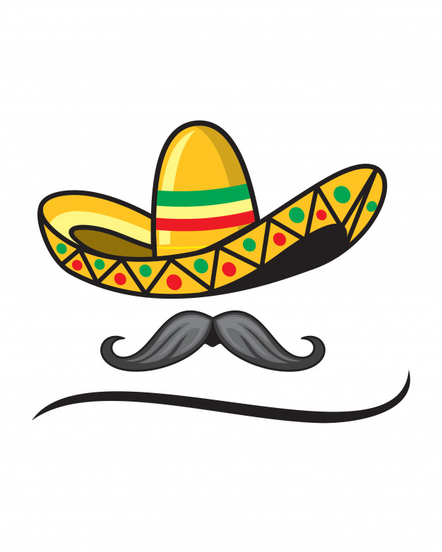 626x782 Sombrero Y Bigote Mexicano Descargar Vectores Premium