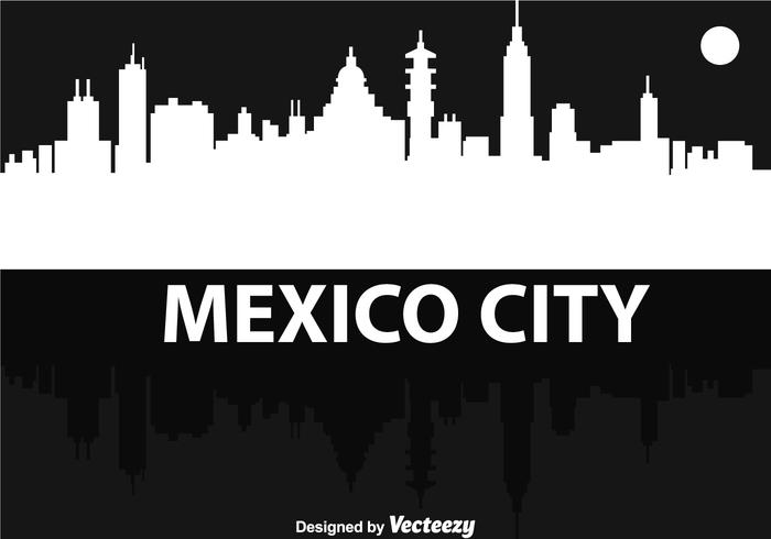 700x490 Mexico City Silhouette Night