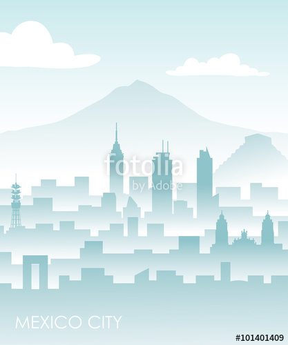 417x500 Mexico City Skyline Stock Image And Royalty Free Vector