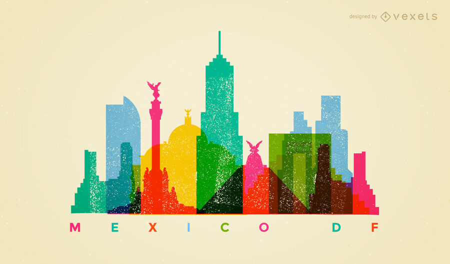 900x529 Mexico Df Colorful Skyline