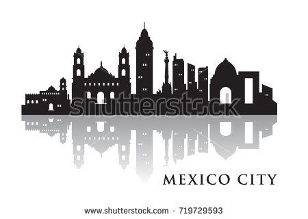 450x320 Mexico Skyline Silhouette Skyline Vector City Design Tatuajes