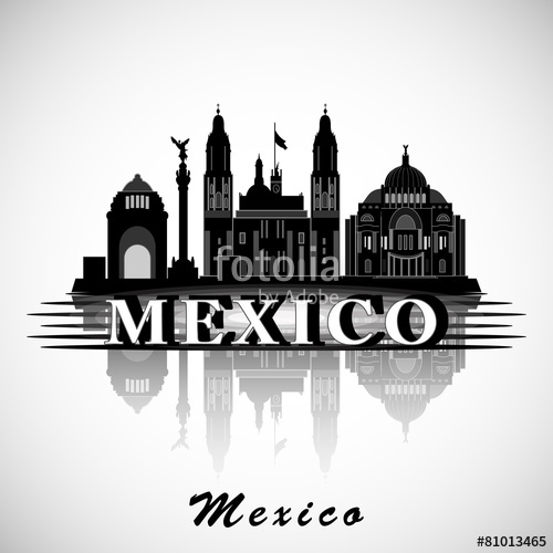500x500 Modern Mexico City Skyline Design Stock Image And Royalty Free