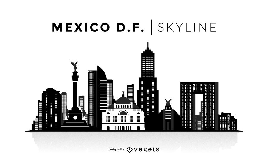 900x529 Mexico City Silhouette Skyline