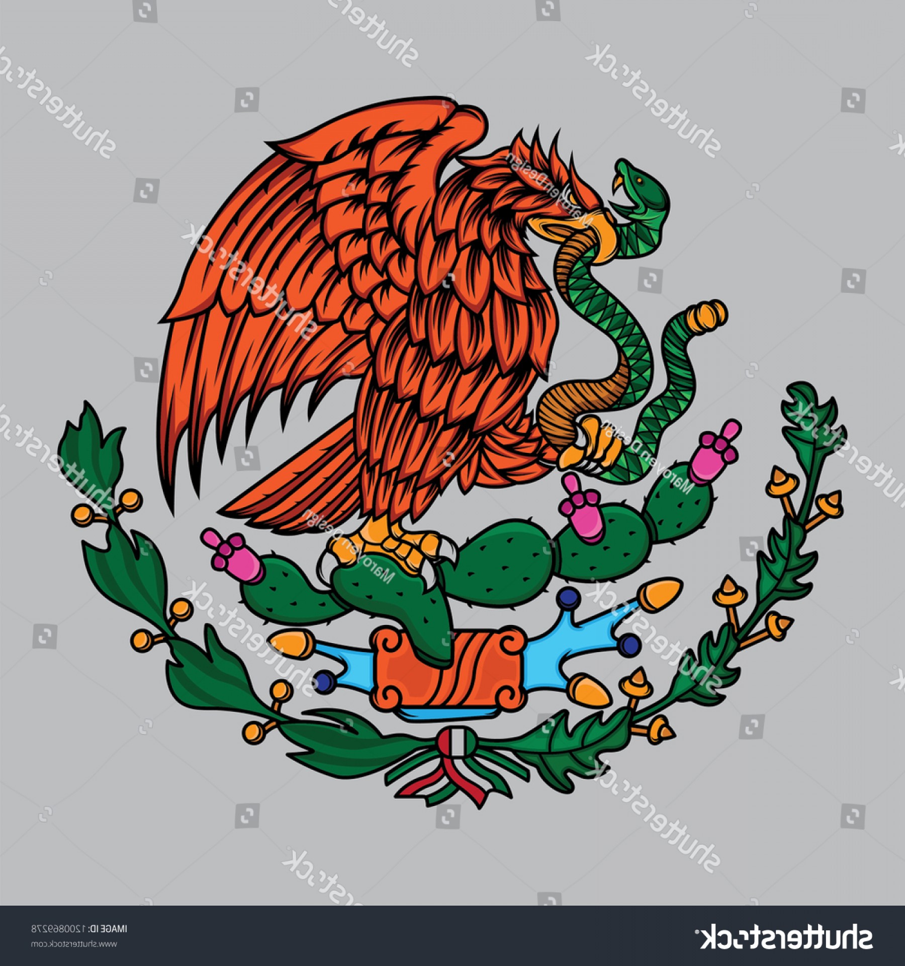 1800x1920 Mexico Flag Eagle Snake Vector Hoodamath