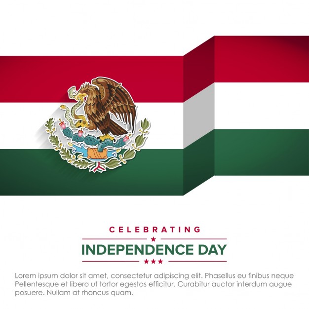 626x626 Background With Mexico Flag For Independence Day Vector Free