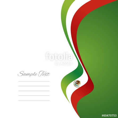 500x500 Mexican Right Flag Ribbon Vector Stock Image And Royalty Free