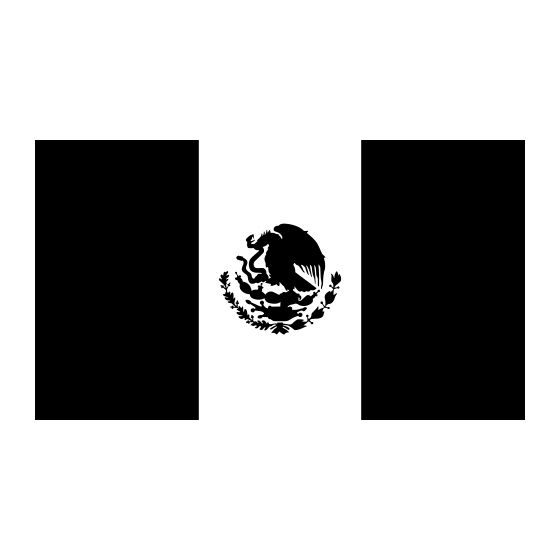 560x560 Mexico Flag Black And White Vector Awesome Free Vector