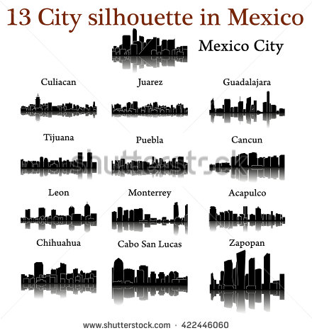 440x470 Mexico City Silhouette