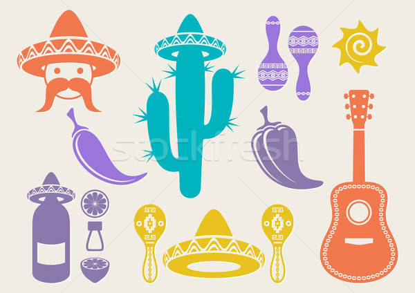 600x424 Mexico Silhouette Icons Vector Illustration David Benes
