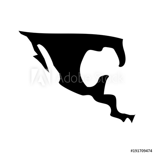 500x500 Silhouette Map Of Mexico Country Vector Illustration Pictogram