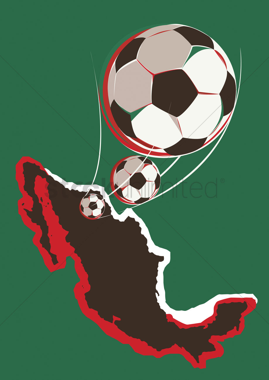 919x1300 Geography Of Mexico Soccer Team Vector Image