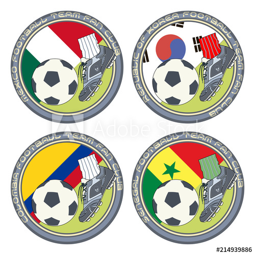 500x500 Soccer Fan Logo Vector Illustration Of A Color Logo