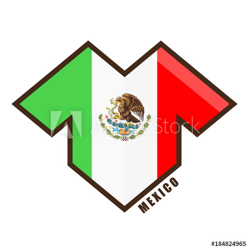 500x500 Vector Illustration Football Tournament Flag Of Mexico