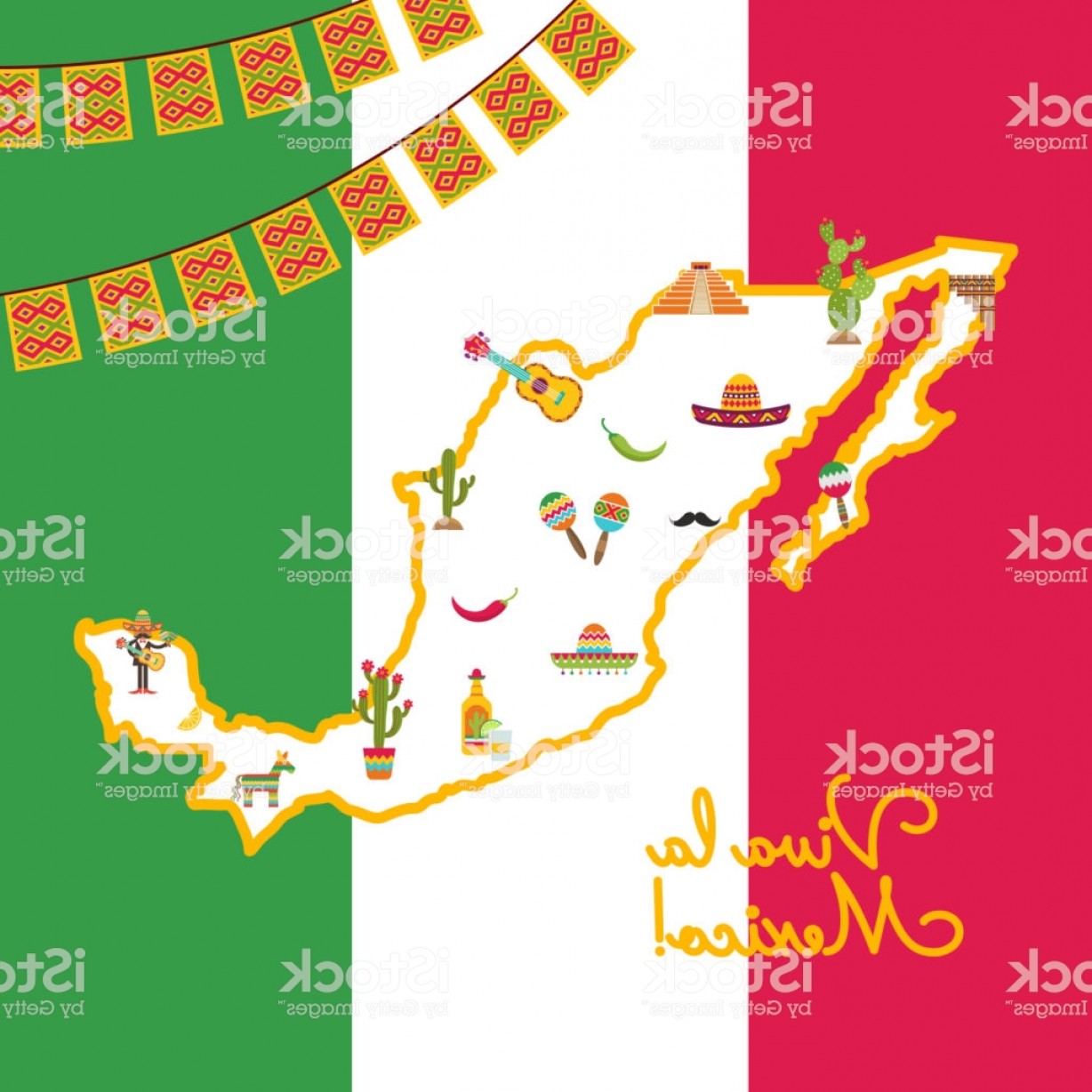 1228x1228 Mexico Flag Vector Savoyuptown