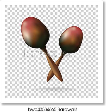 362x382 Maracas On Transparent Background Mex Vector Illustration, Art