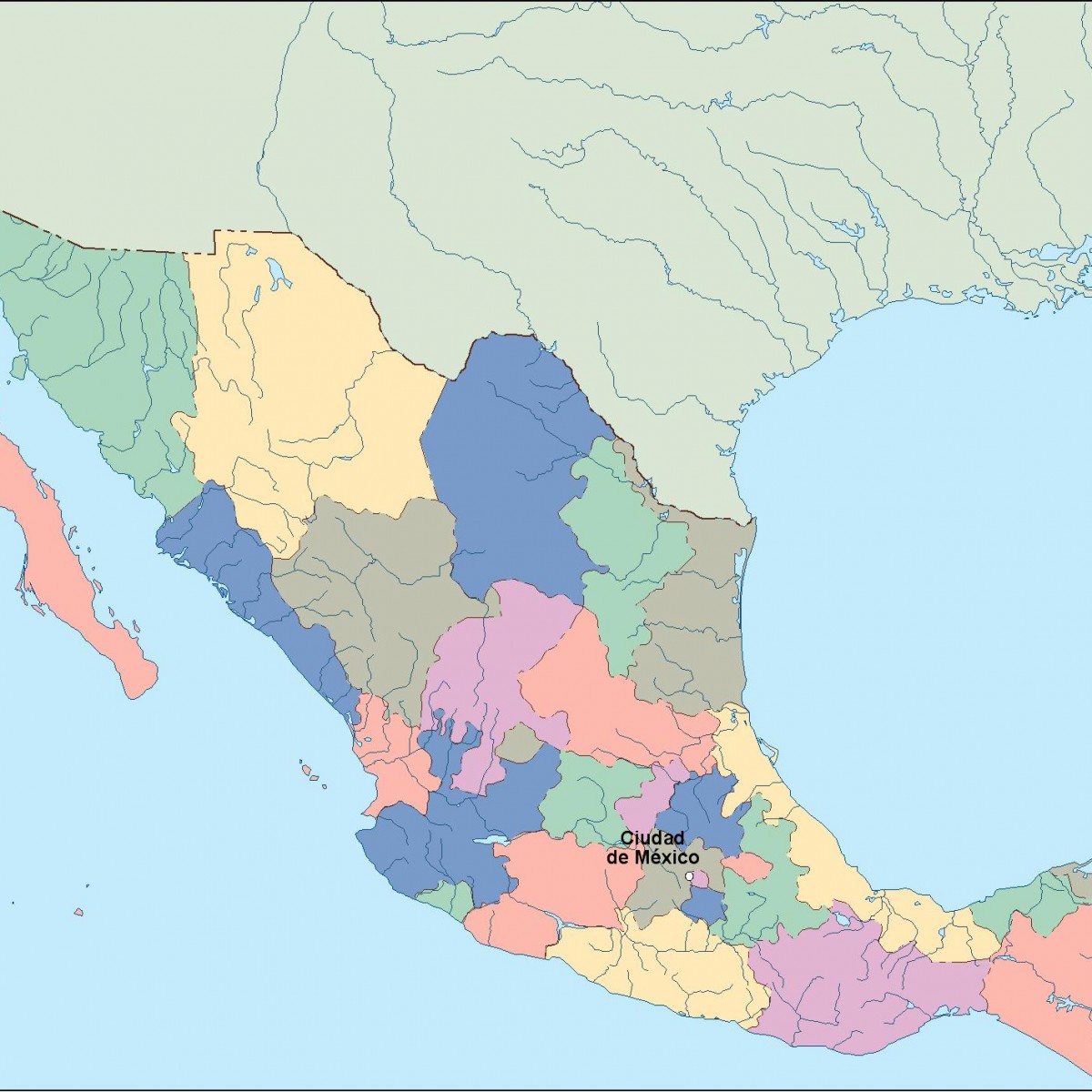 1200x1200 Mexico Vector Map Illustrator Map Vector World Maps