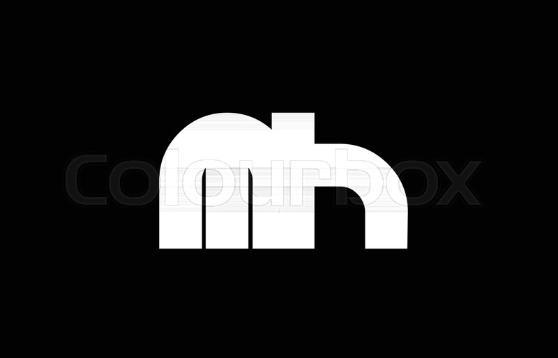 800x514 Mh M H Letter Logo Combination Stock Vector Colourbox