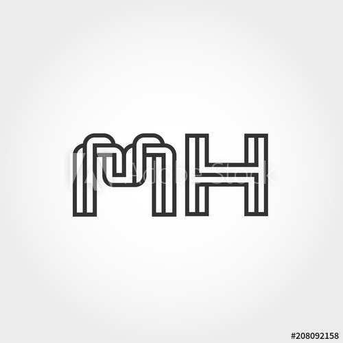 500x500 Initial Letter Mh Logo Template Vector Design