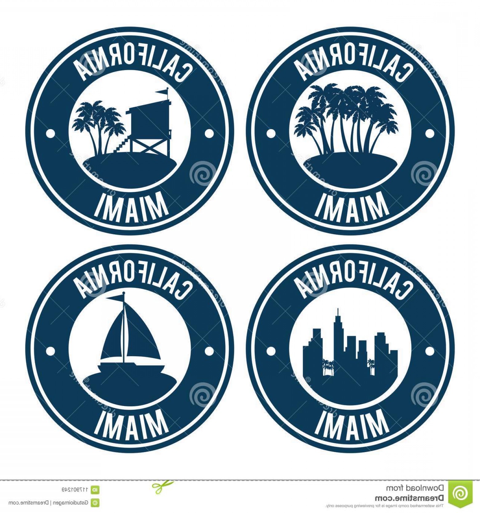 1560x1668 Miami Beach California Set Seals Vector Illustration Design Miami