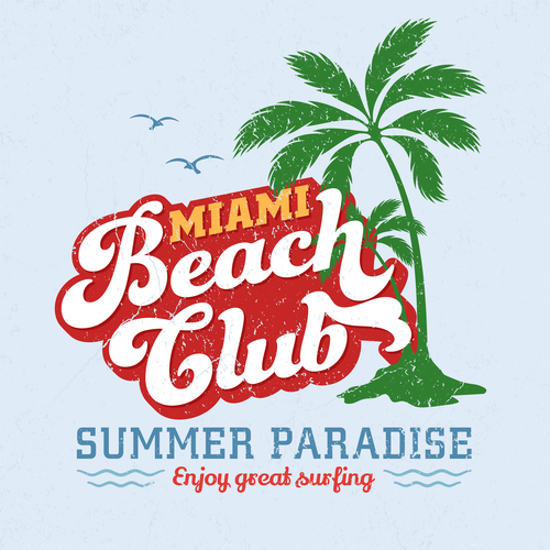 500x500 Miami Beach Club Vector Background Free Download