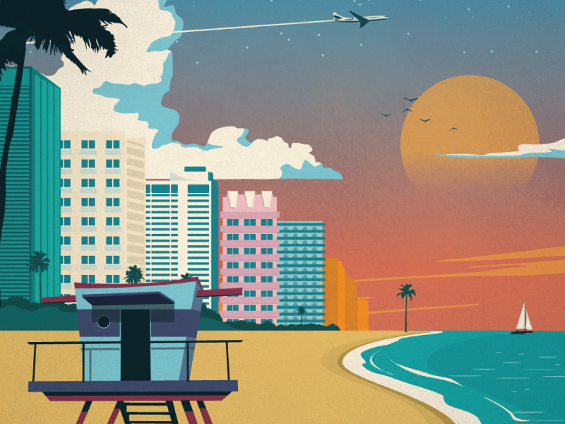 800x600 Miami Beach Poster