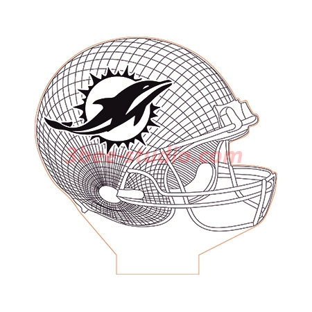 450x450 Miami Dolphins Nfl Helmet Illusion Lamp Plan Vector