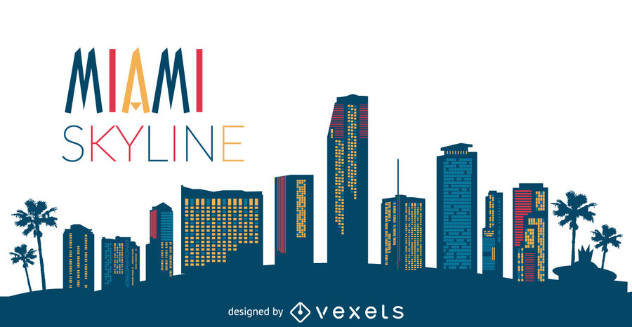 900x466 Miami Skyline Silhouette
