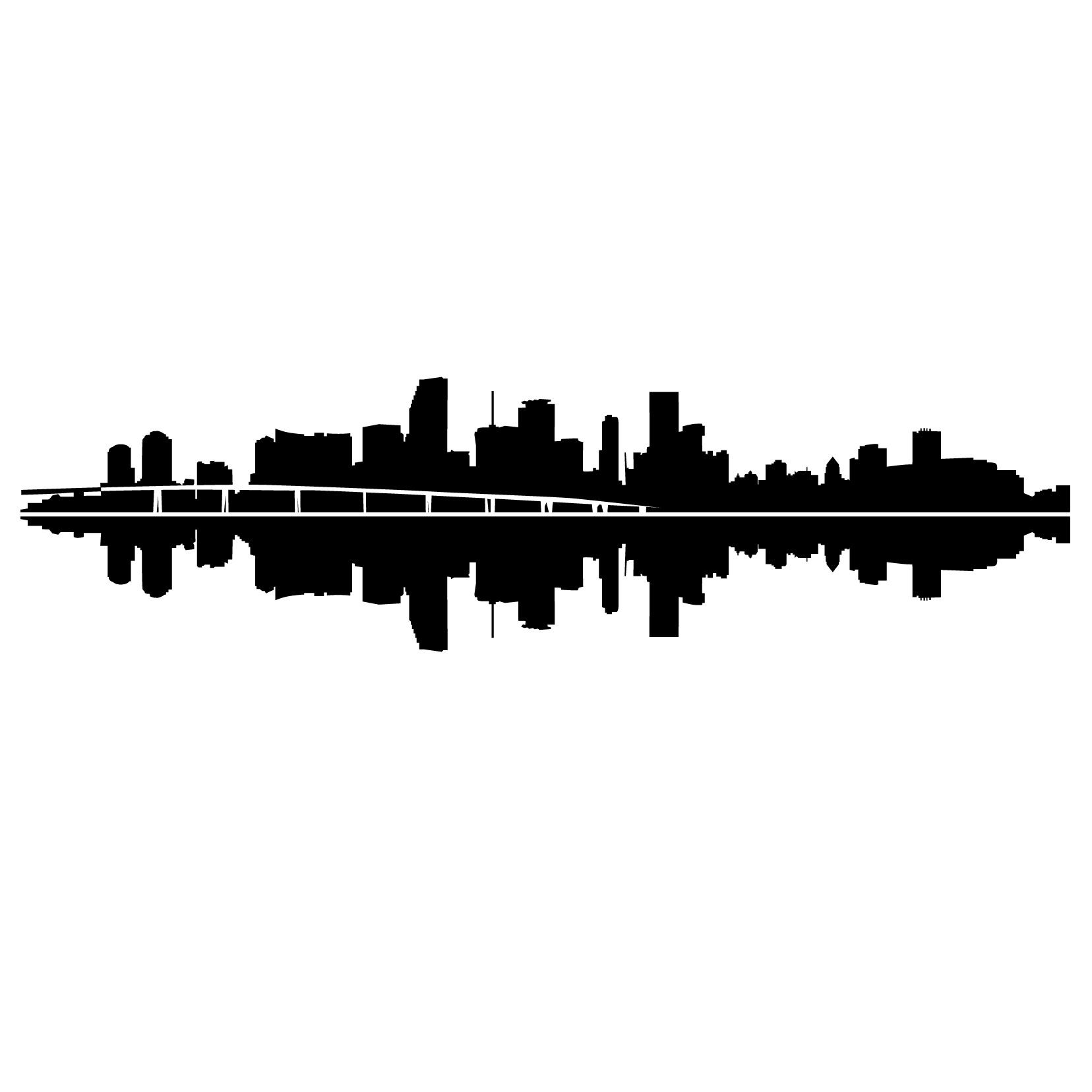 1656x1656 Miami Skyline Silhouette Tattoos Skyline Silhouette, Miami