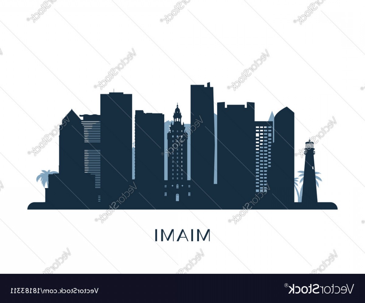 1200x996 Miami Skyline Vector Cultracing