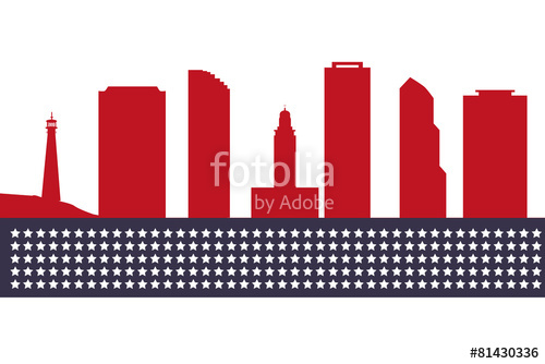 500x334 Miami Skyline With Typography Design Stock Image And Royalty Free