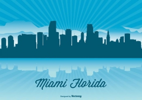285x200 Miami Skyline Free Vector Graphic Art Free Download