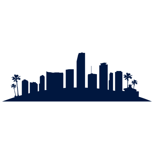 512x512 Miami Skyline Silhouette